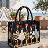 Funky Chicken Quilted Leather Strap Bible Handbag