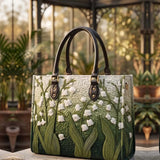 Lily Of The Valley Quilted Leather Strap Bible Handbag