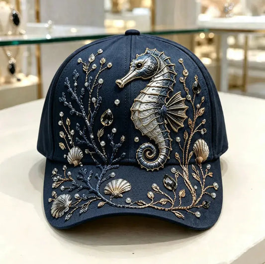 Dark Seahorse Coral 3D-printed Creature Pattern Cap
