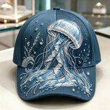 Dark Jellyfish 3D-printed Creature Pattern Cap