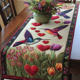 Hummingbird Charm Quilted Table Runner