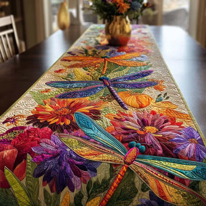 Petal Dragonfly Quilted Table Runner