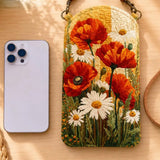 Poppy and Daisy Quilted Slim Phone Crossbody Bag