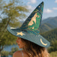 Celestial Frog Handcrafted Quilted Witch Hat