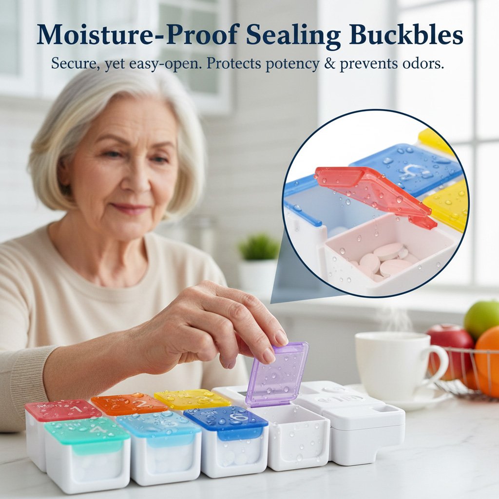 7 Days Pill Dispenser Organizer with Reminder Alarm