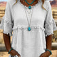 Vintage Art Patchwork Cotton And Linen Shirt