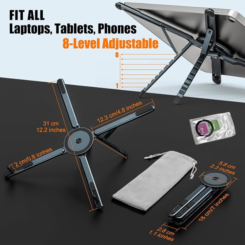 3 in 1 Magnetic Lightweight Foldable Laptop Stand