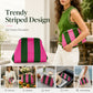 Women‘s Striped Diamond Dot Cloud Handbag