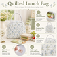Vintage Wildflower & Sunflower Quilted Lunch Bag