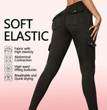 Women'S Slim Work Pants With Multi-functional Pockets