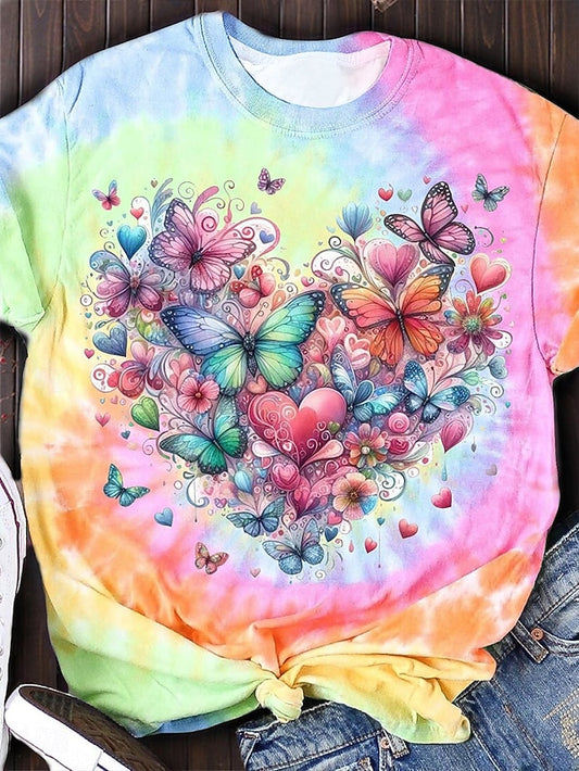 Women's Tie Dye Print Graphic Casual Top