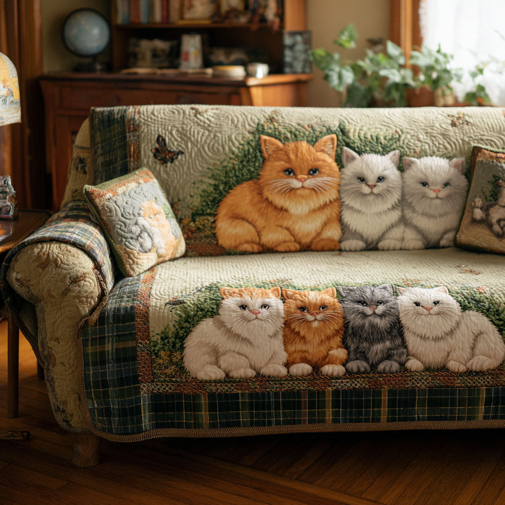 Autumn Companions Quilted Sofa Cover