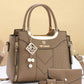 3 PCS Women's Elegant Embroidered Pattern Tote Bag