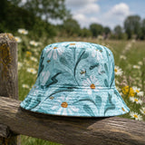 Coastal Botanical Quilted Bucket Hat