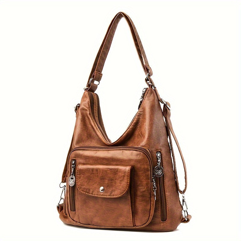 Women's Convertible Multi-Pocket Shoulder Bag
