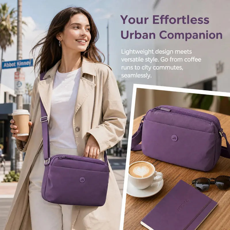 Women's Lightweight Water-Repellent Crossbody Sling Bag