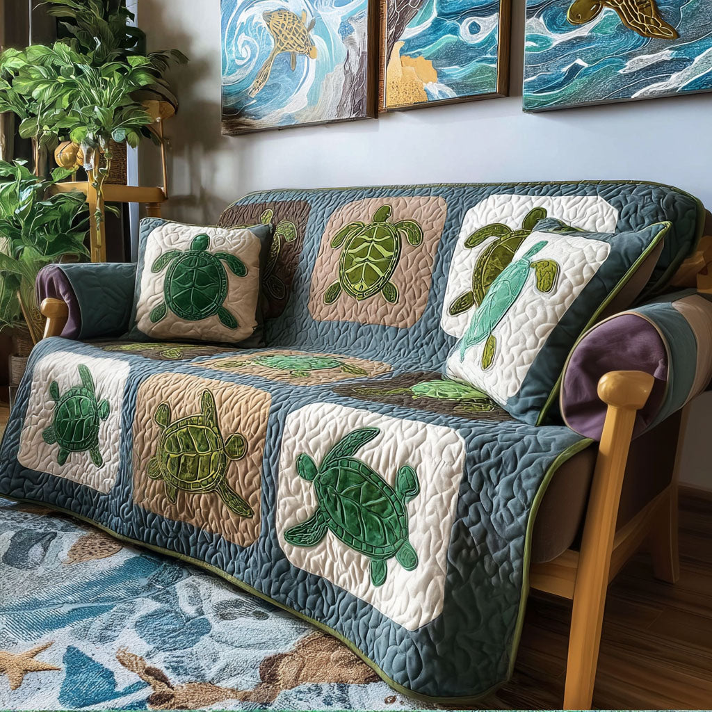 Celestial Voyage Quilted Sofa Cover