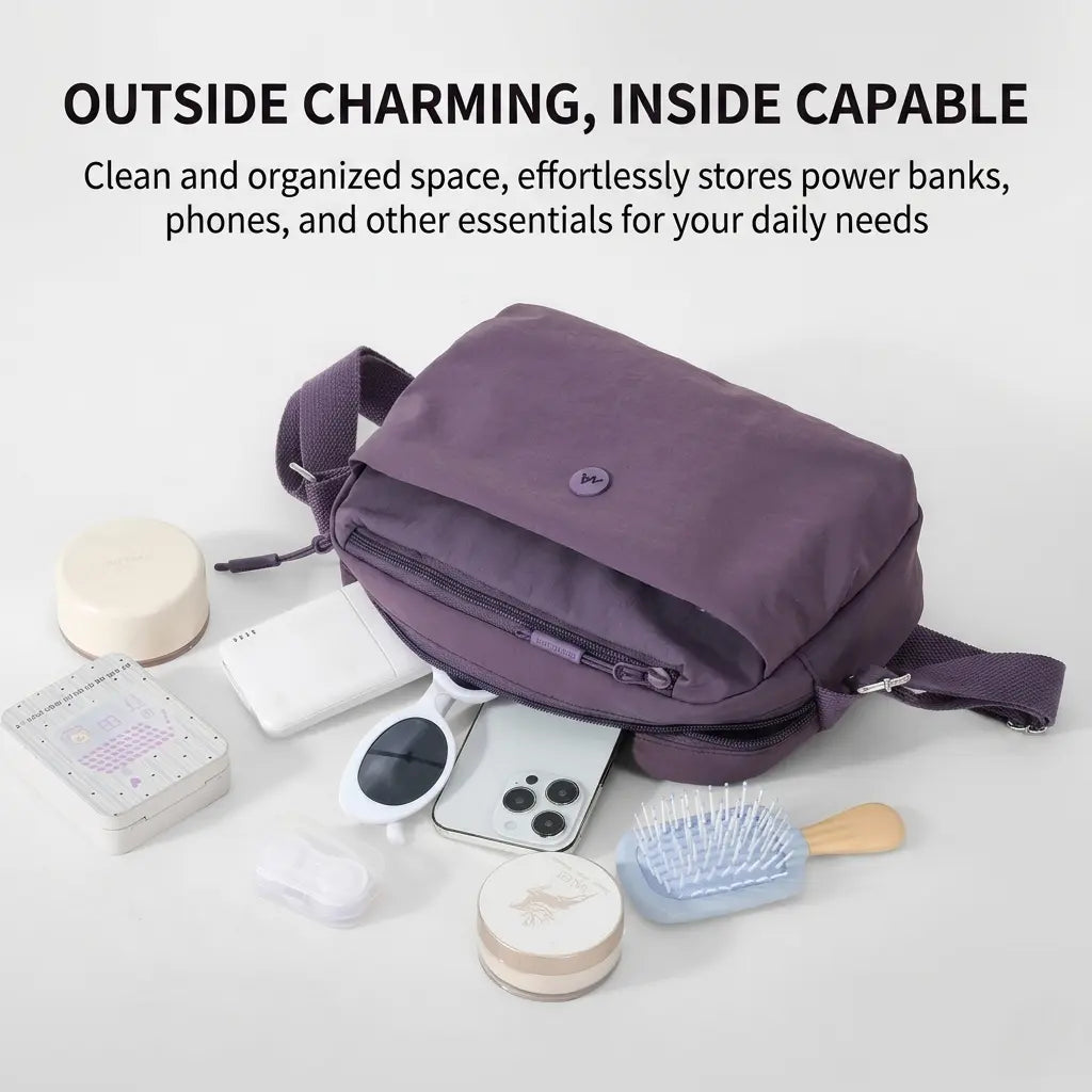 Women's Lightweight Water-Repellent Crossbody Sling Bag