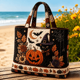 Black Cat for Halloween & Autum Handmade Tote Bag