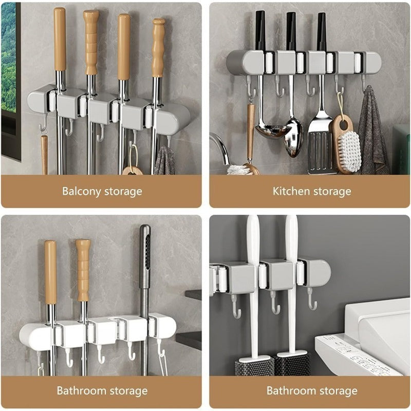 Drill Free Wall Mop Holder