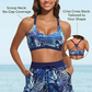 3 Piece Tankini with Shorts - Sporty Swimsuit