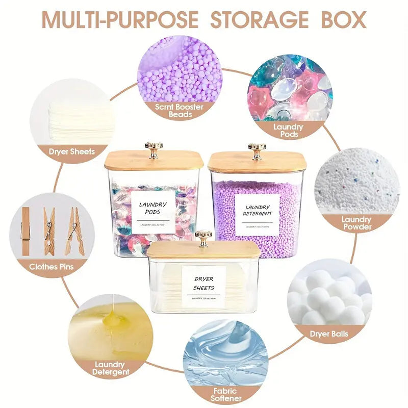 Clear Laundry Room Storage Pods Container