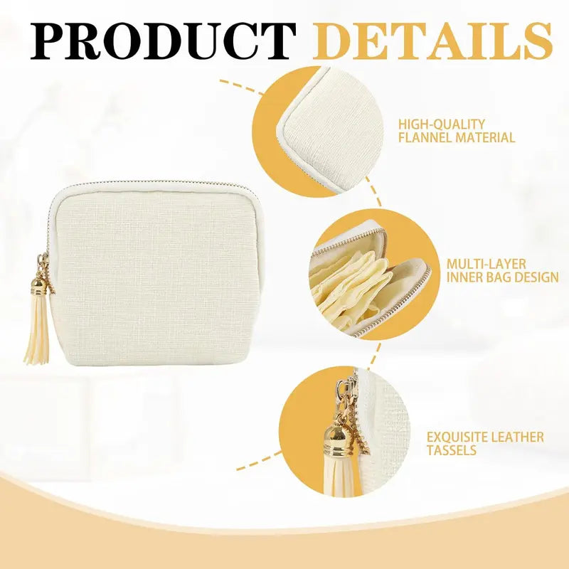 Jewelry zippered pocket case Travel Jewelry Bag Portable Organizer
