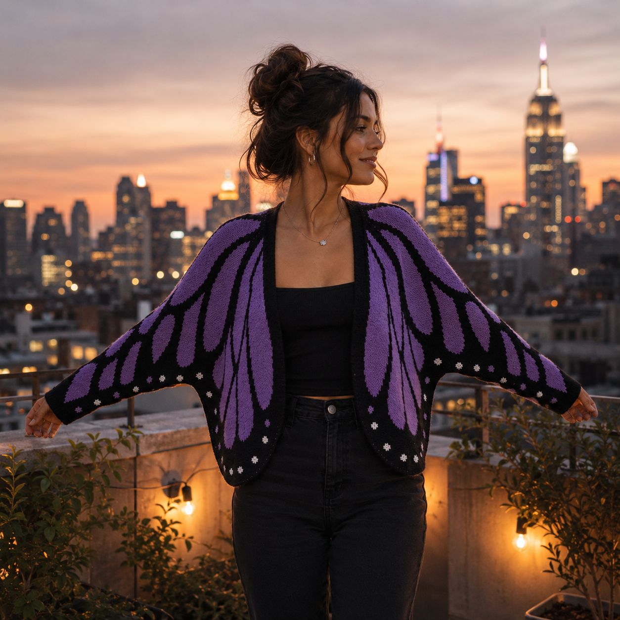 Womens Butterfly Wings Cardigan