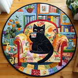 Feline Dreamland Quilted Round Mat