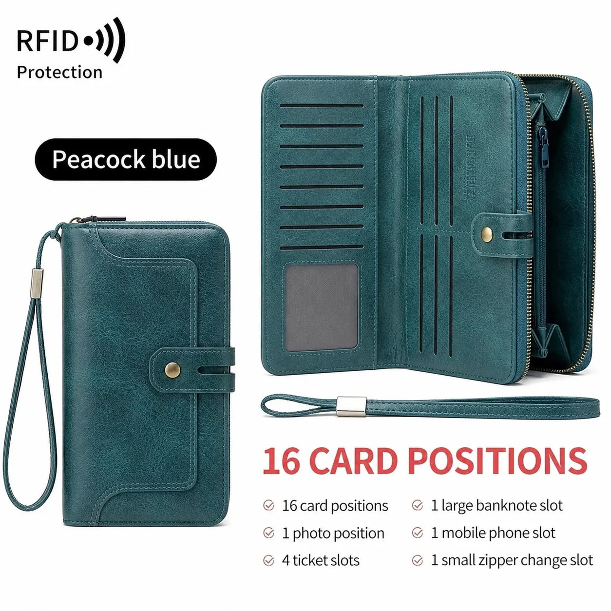 RFID Blocking Leather Wallet