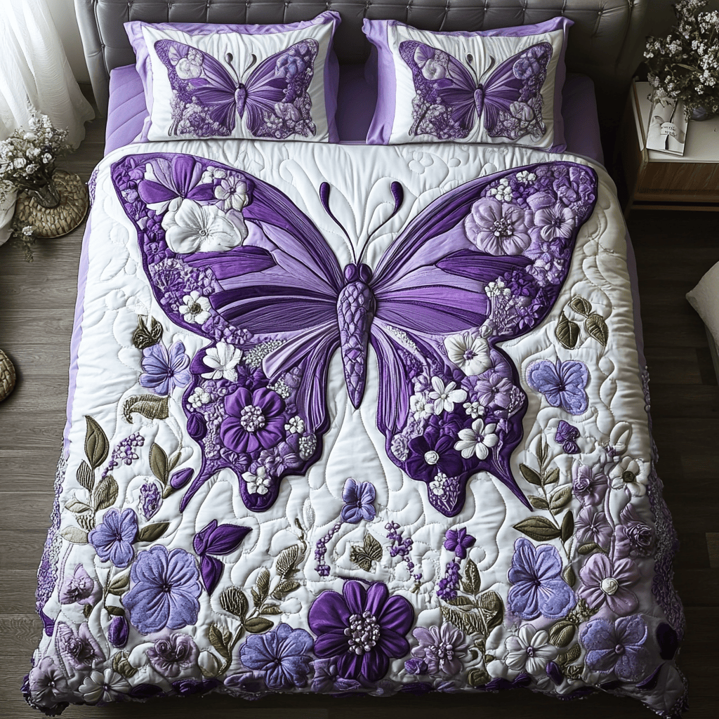 Floral Drift Quilted Bedding Set