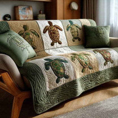 Gentle Horizon Quilted Sofa Cover