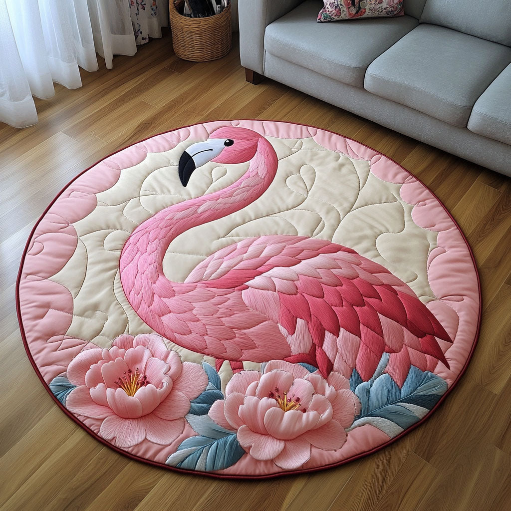Graceful Beauty Quilted Round Mat