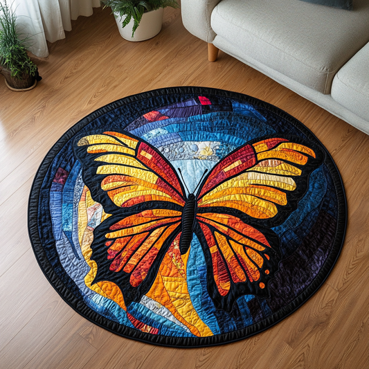 Graceful Flight Quilted Round Mat