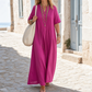 Pin-Tuck Maxi Dress with Pockets