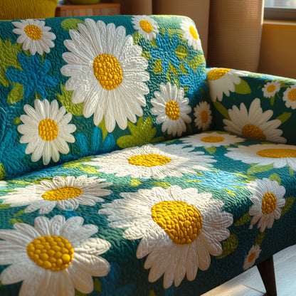 Morning Daisy Quilted Sofa Cover