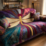 Radiant Aurora Quilted Sofa Cover