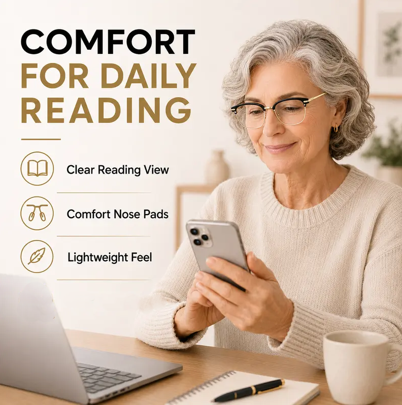 Anti Blue Light UV Photochromic Reading Glasses (Gift-Free Eyeglass Case)