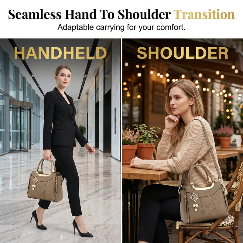 3 PCS Women's Elegant Embroidered Pattern Tote Bag
