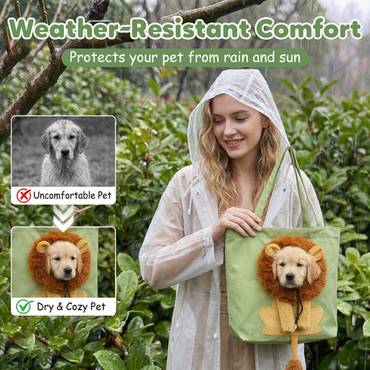 Lion Costume Portable Pet Canvas Carrier Shoulder Bag
