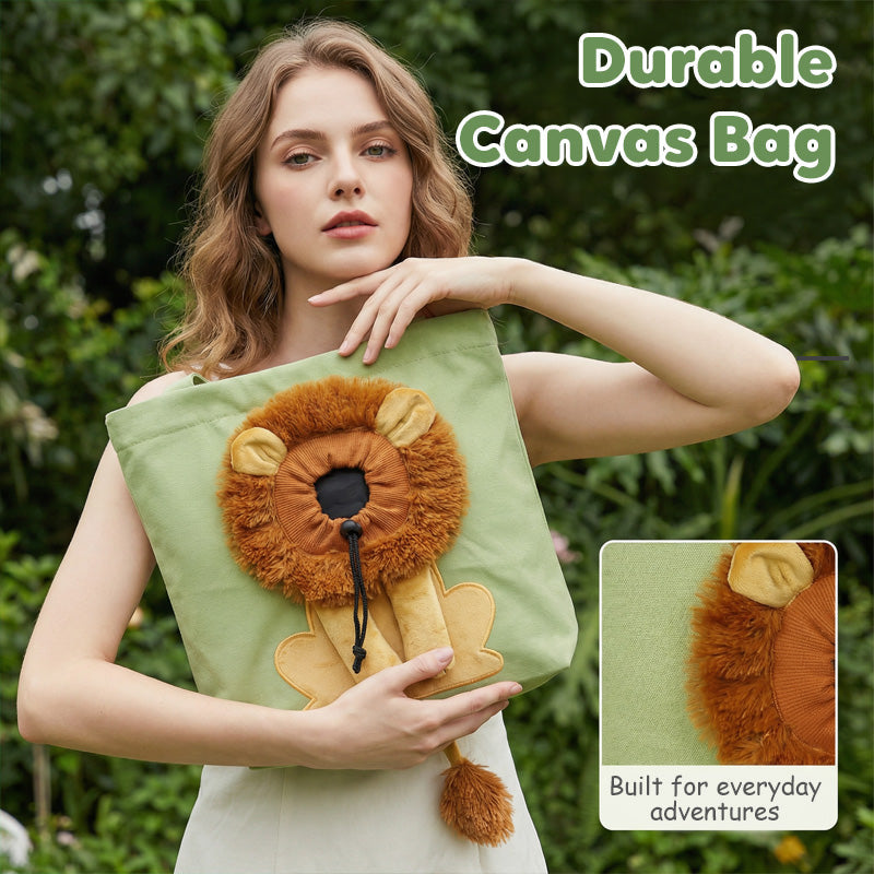 Lion Costume Portable Pet Canvas Carrier Shoulder Bag