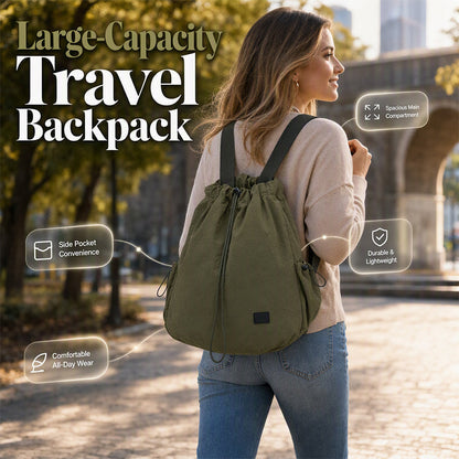 💃Women's Large Capacity Drawstring Tote Backpack