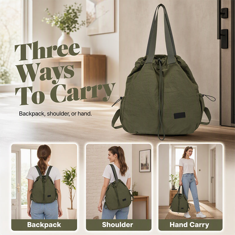 💃Women's Large Capacity Drawstring Tote Backpack