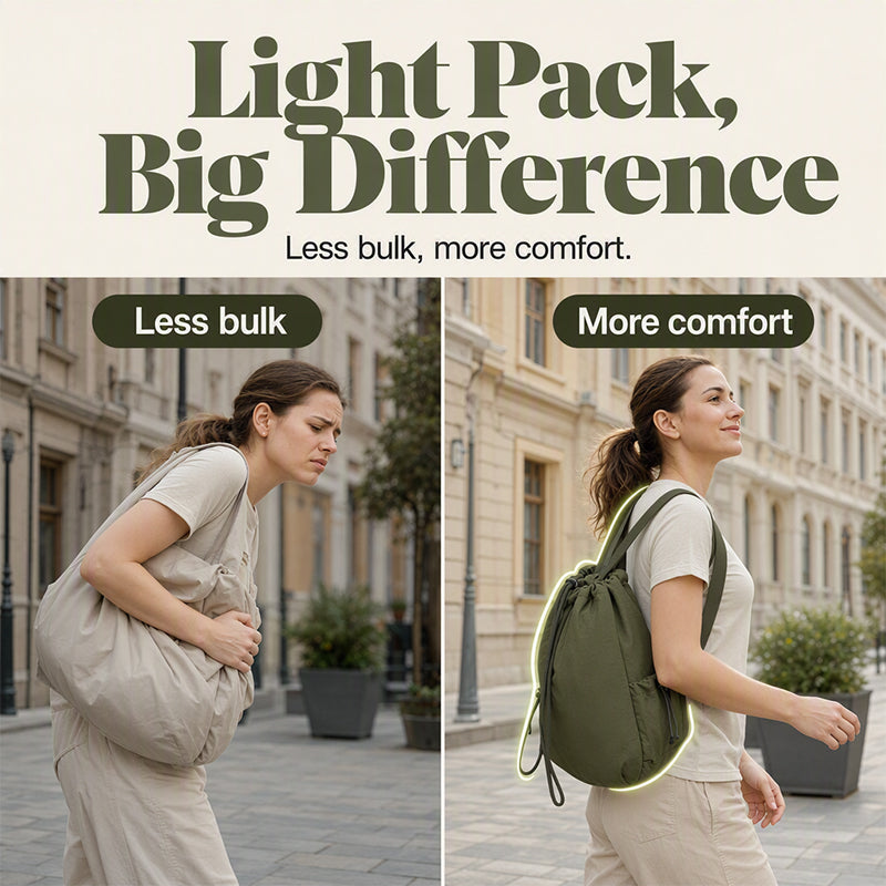 💃Women's Large Capacity Drawstring Tote Backpack