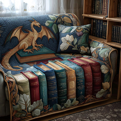The Enchanted Tome Quilted Sofa Cover