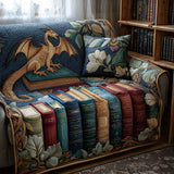 The Enchanted Tome Quilted Sofa Cover