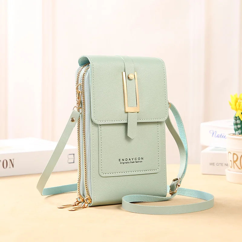 Women's Leather Cell Phone Bag